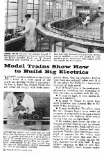 "Model Trains Show How To Build Big Electrics," Page 84, 1961